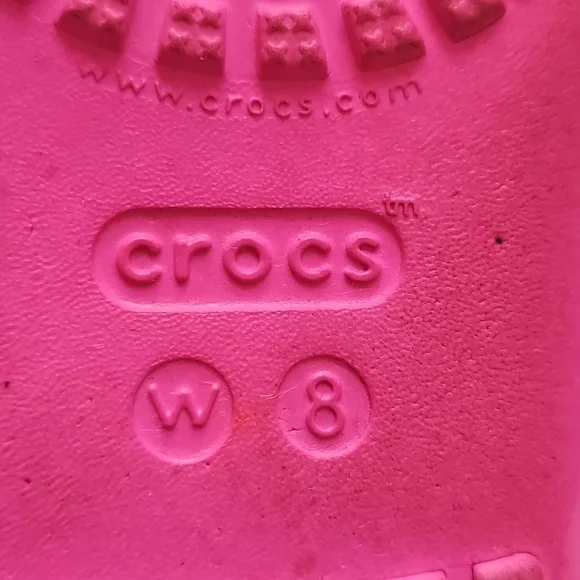 Crocs Pink Slide Sandals.  Size 8. Great Comfort. - Picture 5 of 6